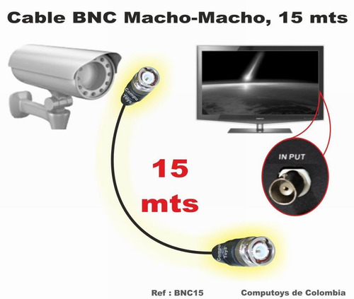 Imagen 1 de 6 de Cable Bnc Macho-macho 15 Mts Ref: Bnc15 Computoys Sas