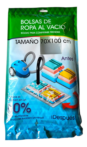 Bolsa Guardado Al Vacío 70x100 Grande Para Ropa Frazadas