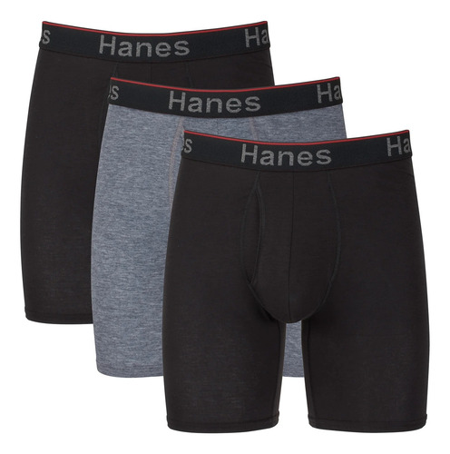 Pack 3 Boxer Pierna Larga Hombre Algodón/poliester Talla S