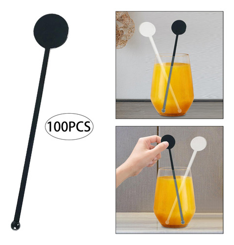 3 X 100 Piezas De Paletas Mezcladoras, Giratorios Para Negro