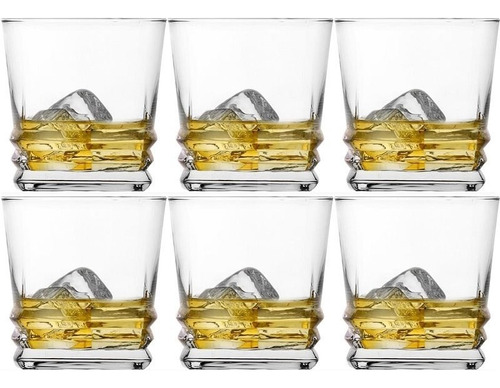 Pack X6 Vasos Whisky Elegan 315ml Tragos Bar Vidrio Lav Color No aplica