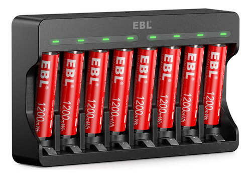 Ebl 8 Paquete De Baterías Aaa De Litio Recargables De 1200 M