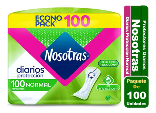 Protectores Nosotras Diarios Normal 100 Un