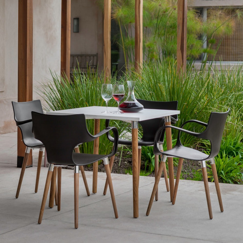Imagen 4 de 7 de Mesa De Comedor Camelia 90x90 Base Wood