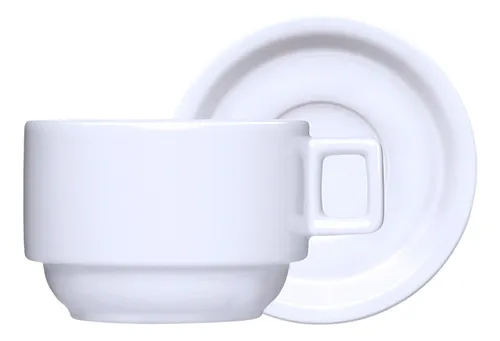 comprar Jogo 6 Xícaras Chá Cu002F Pires Bar Hotel Porcelana Germer 210ml