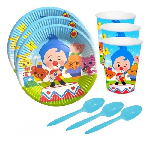 Set Cotillon Básico Cumpleaños Plim Plim X 30 Pz Globifiesta