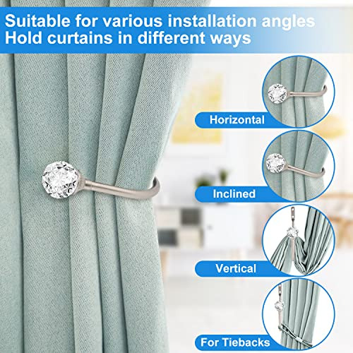 Cortina Holdbacks, 4 Pcs Curtain Tiebacks Hooks Para Cortina