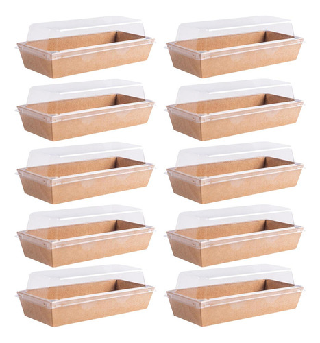 Cajas De Papel Para Alimentos, Fiambrera Duradera Caqui