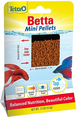 Tetra Betta Mini Pellets Flotantes Alimento 4.5g Peces Beta