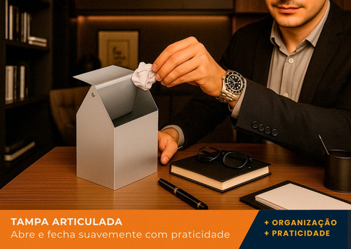 Lixeira Inox Pequena Para Banheiro Elegante E Clean