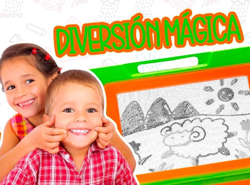 Imagen 8 de 10 de Pizarra Magica Magnetica Juego Infantil Juguete Lapiz Valija