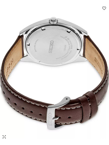 Seiko Bracelet Watch For Man of the Collection Essentials With 40 mm Leather Bracelet