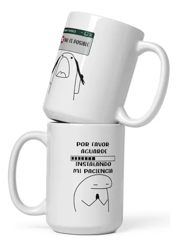 Taza Grande Flork Deformitos Instalando Mi Paciencia Error Blanco ...