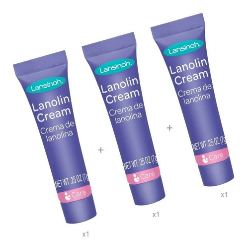 Combo Crema Lanolina Lansinoh Hpa | Tubo 7 Gr X3