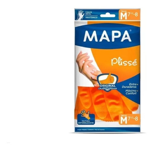 Guantes Latex Mapa Plissé 