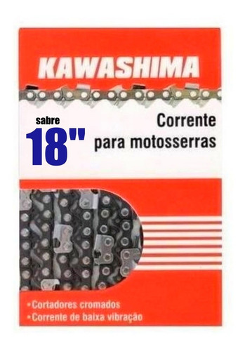 Corrente Motosserra Sabre 18pol .325 .058 72 Elos Kawashima