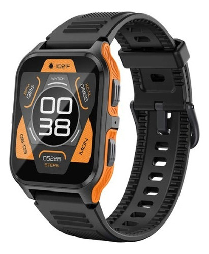 Smartwach Colmi P73 Black Orange Salud Deportes Silicona Btt Negro Blanco Negro