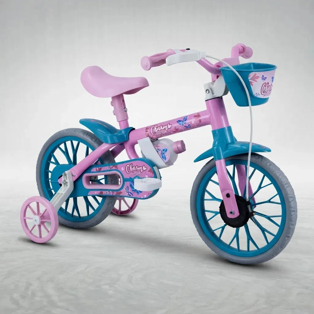 Bicicleta Infantil Nathor Charm Aro 12 Rosa
