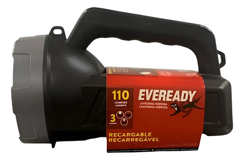 Linterna Eveready 110 Lúmenes Híbrida Recargable Linterna Negro Luz Blanco