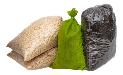 Kit Compostagem - Minhocas, Serragem E Húmus