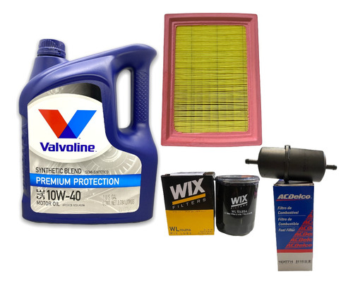 Kit Valvoline 10w40 + 3 Filtros Fiat Uno Fire 1.3 72cv 