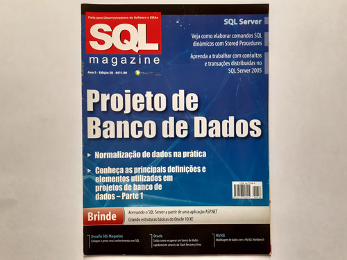 Frete Incluso* Revista Sql Magazine 58 2008 Projeto De Ba... (Usado)
