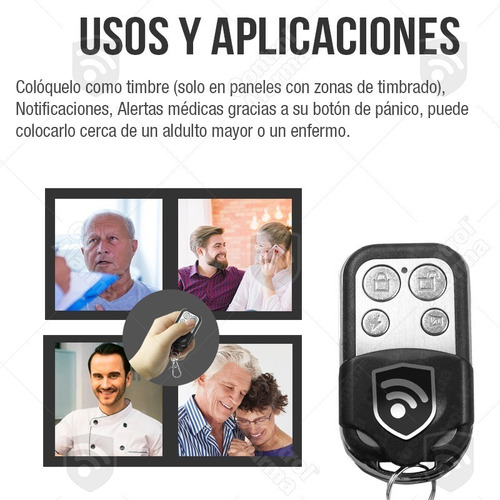 Imagen 6 de 9 de Control Remoto Metalico Seguridad Para Sistemas Alarma Inalambricas Vecinal Botones Armado Desarmar Casa O Negocio