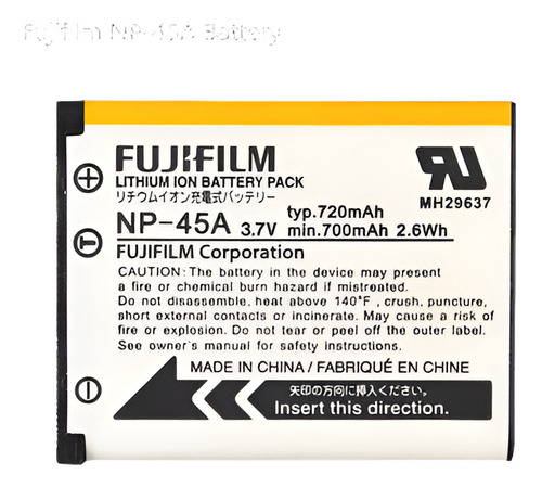 Genuino Original Fujifilm Np-45a Np-45 Batería Para Xp10 Xp1
