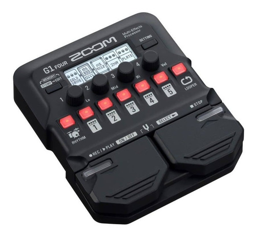 Imagen 2 de 3 de Pedal de efecto Zoom G1 Four negro