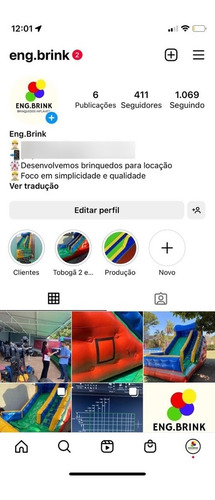 Tobogã Inflável 4 Metros De Altura - Com Parede Removível