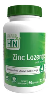 Zinc 23mg Con Vitamina C - 60 Pastillas De Sabor A Cereza De