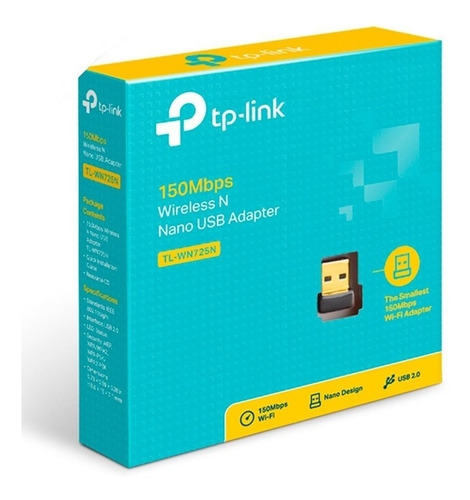 Imagem 2 de 3 de Adaptador Rede Sem Fio Wi-fi Tp-link Wn725n 150mbps Pc Note