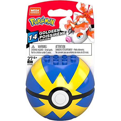 Set De Construcción De Pokeball Pokémon Goldeen De Mega Cons