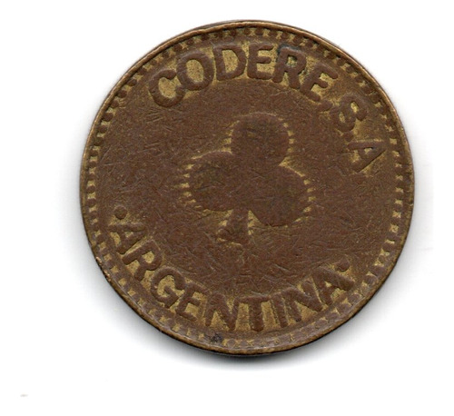 Ficha Token Codere S.a. Argentina 1 Juego Bingo Casino