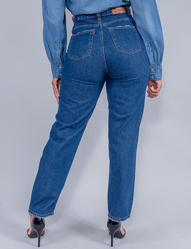 Imagem 3 de 4 de Calça Jeans Mom Feminina Revanche Cristina