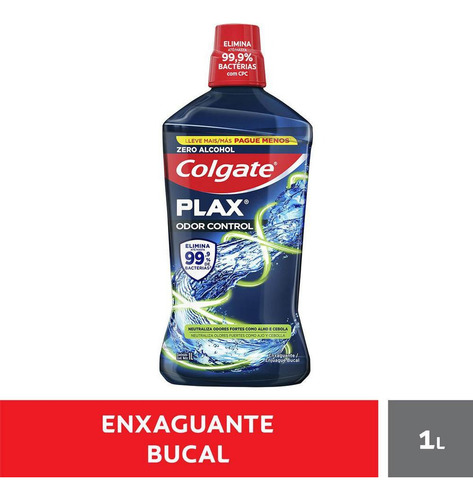 Enxaguante Bucal Sem Álcool Colgate Plax Odor Control 1l