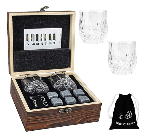 Set Piedras Enfriadoras Whisky Reutilizables Color Transparente