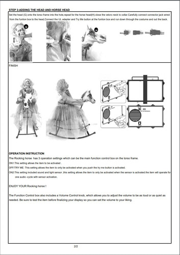 Imagen 7 de 7 de Decoracion Animatronic Pony Con Muñeca Diabolico Halloween
