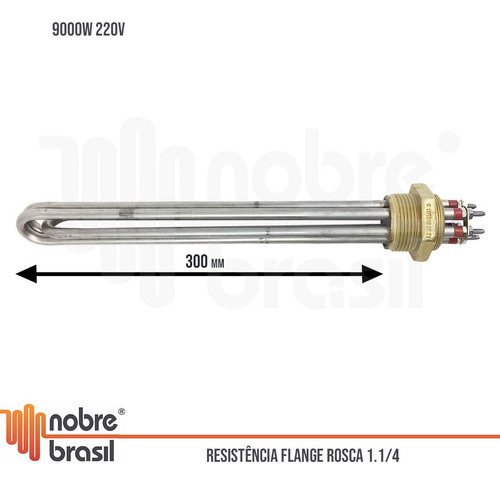 Resistencia 9kw 3 Elementos Flange 1.1/4 Para Sauna 220v