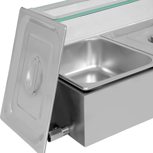 Bufetera Baño Maria Chafer Electrico 6 Insertos Acero Inox