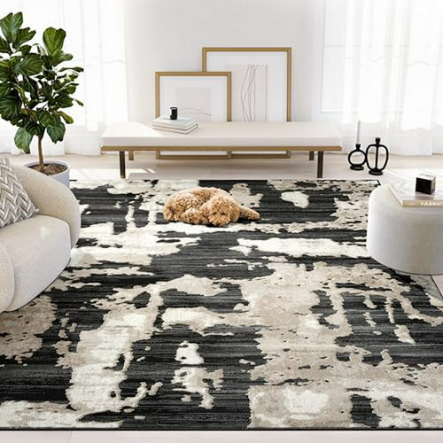Alfombra Abani Terra Crema Para Sala, Dormitorio - Patrón Ab