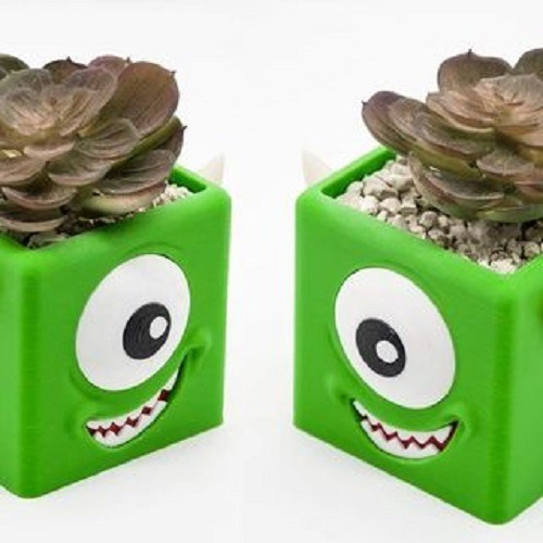 Imagen 2 de 2 de Lapicero - Maceta Mike Wasowski Impresion 3d