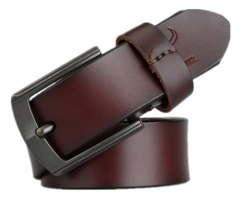 Cinturón Cuero Marca Cowather Modelo Xf012 Color Café Oscuro