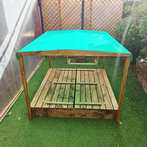 Arenero Con Techo Para Niños 150x150 Cm