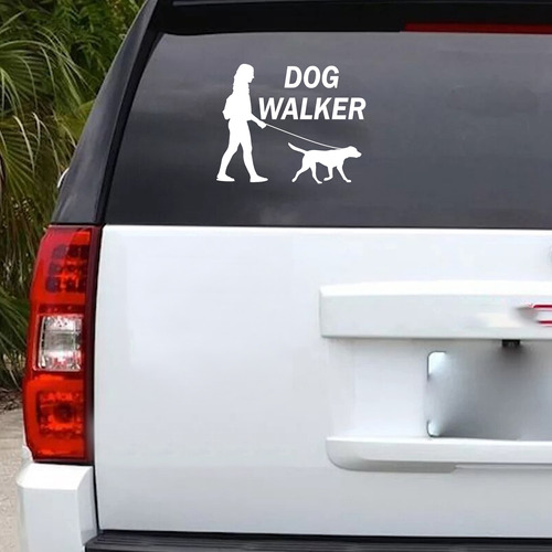 Sticker Vinilo Dogwalker Dog Lover Paseador De Perros