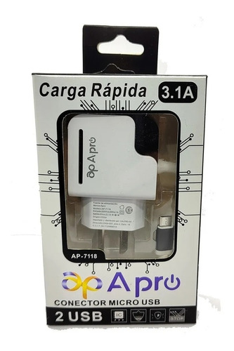 Cargador Celular Universal 3.1a Carga Rapida Micro Usb V8