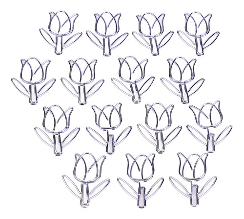 Lindos Clips De Papel Con Forma De Tulipán, 50 Unidades, Dis