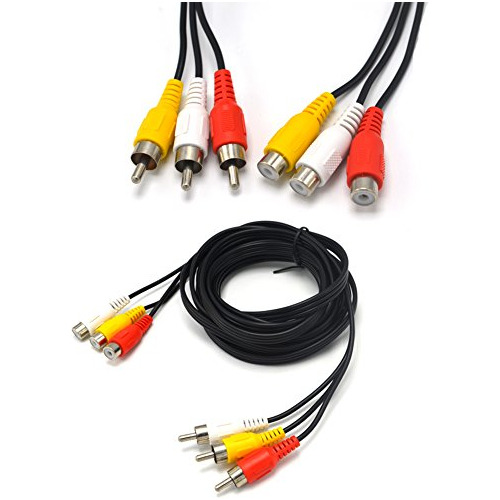 Padarsey 15ft 3rca Male To Female Audio Composite Extension