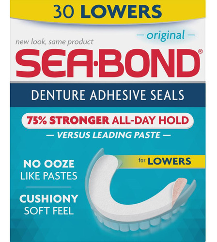 Fixador Para Dentadura Sea Bond Parte Inferior - 30 Unidades