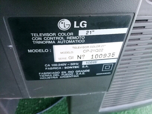 Tv Pantalla Plana 21 LG Flatron Con Control Remoto Muy Buena